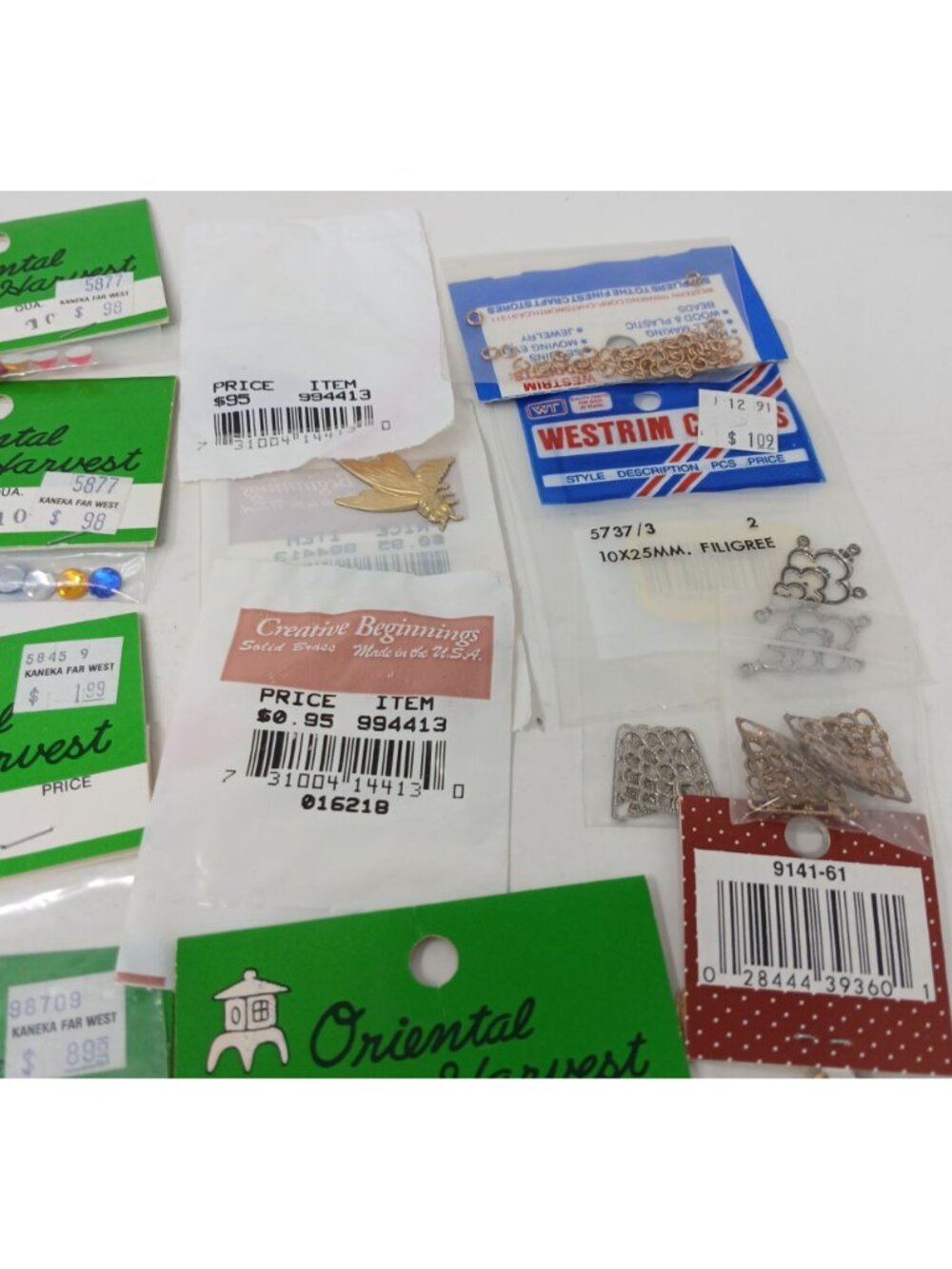 Jewelry Craft Making Lot Beads Charms Chain Findings Rhinestone Most Vintage #D9 - Picture 4 of 8